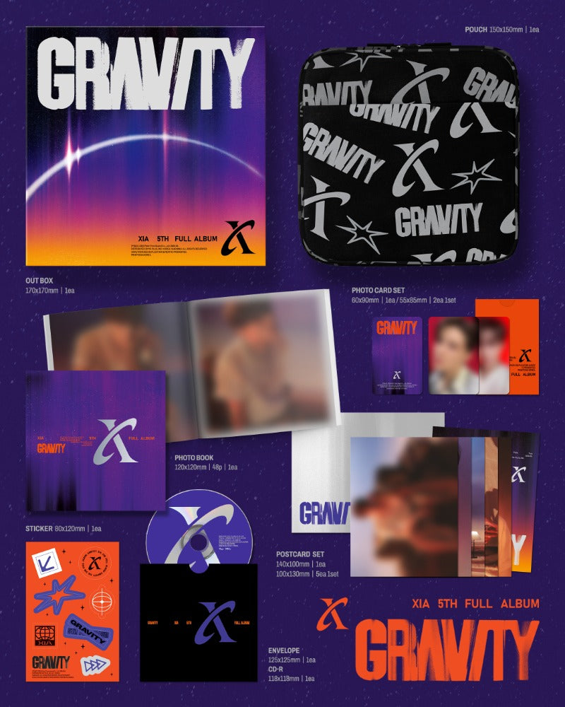 Pre-Order XIA 5th FULL ALBUM GRAVITY Solar Version Limited Edition