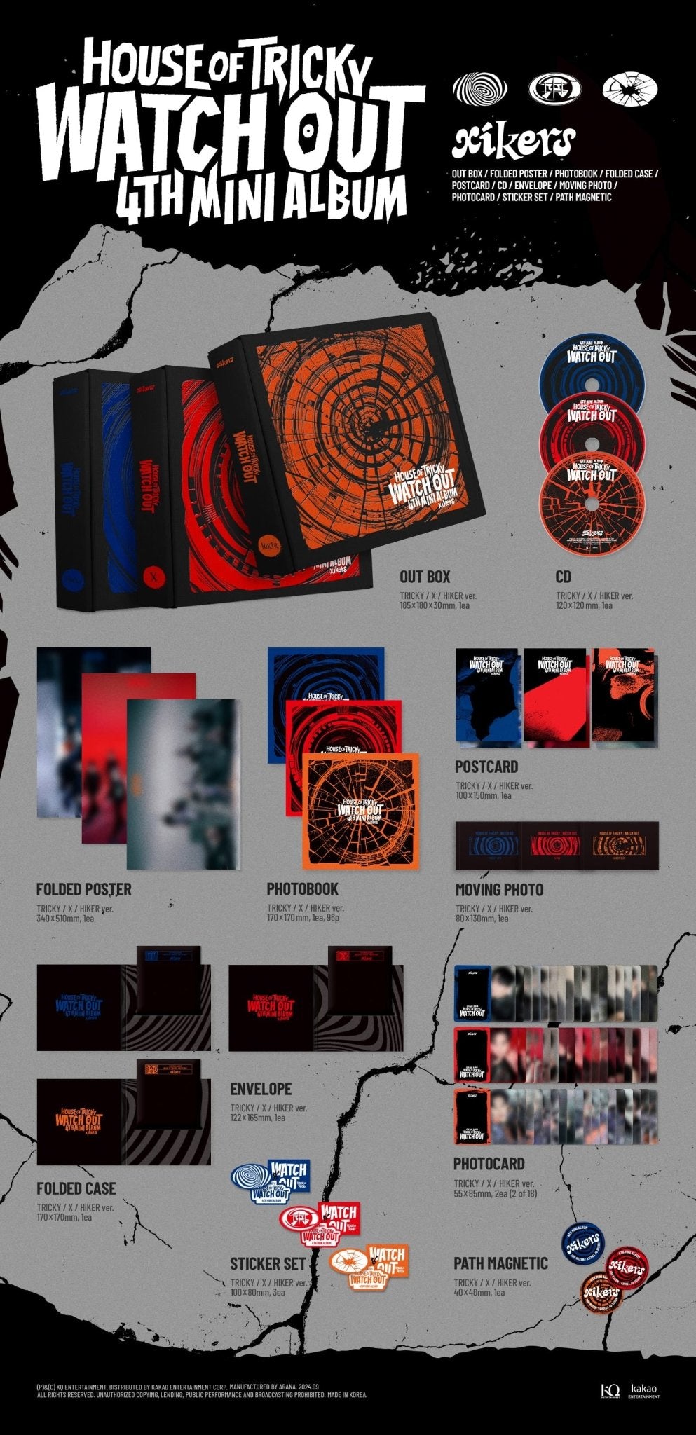 Xikers 4th Mini Album HOUSE OF TRICKY : WATCH OUT – album (Tricky (BLUE) / / ) | HobiEgo