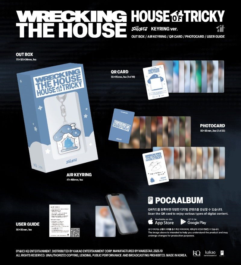 xikers 6th Mini Album HOUSE OF TRICKY : WRECKING THE HOUSE (Keyring POCAALBUM) + TOKTOQ Gift – album ( / / ) | HobiEgo