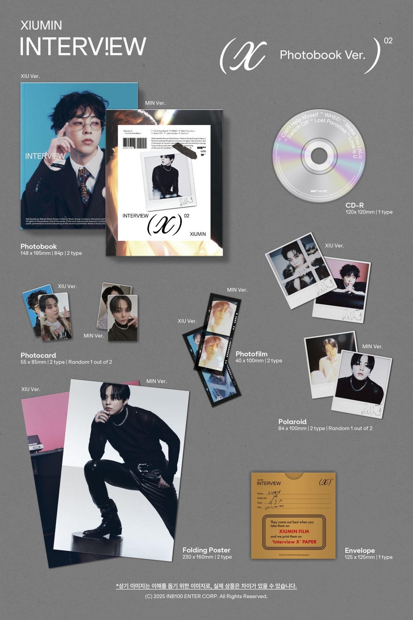 XIUMIN 2nd Mini Album Interview X – album (Xiu (BLUE) / / ) | HobiEgo