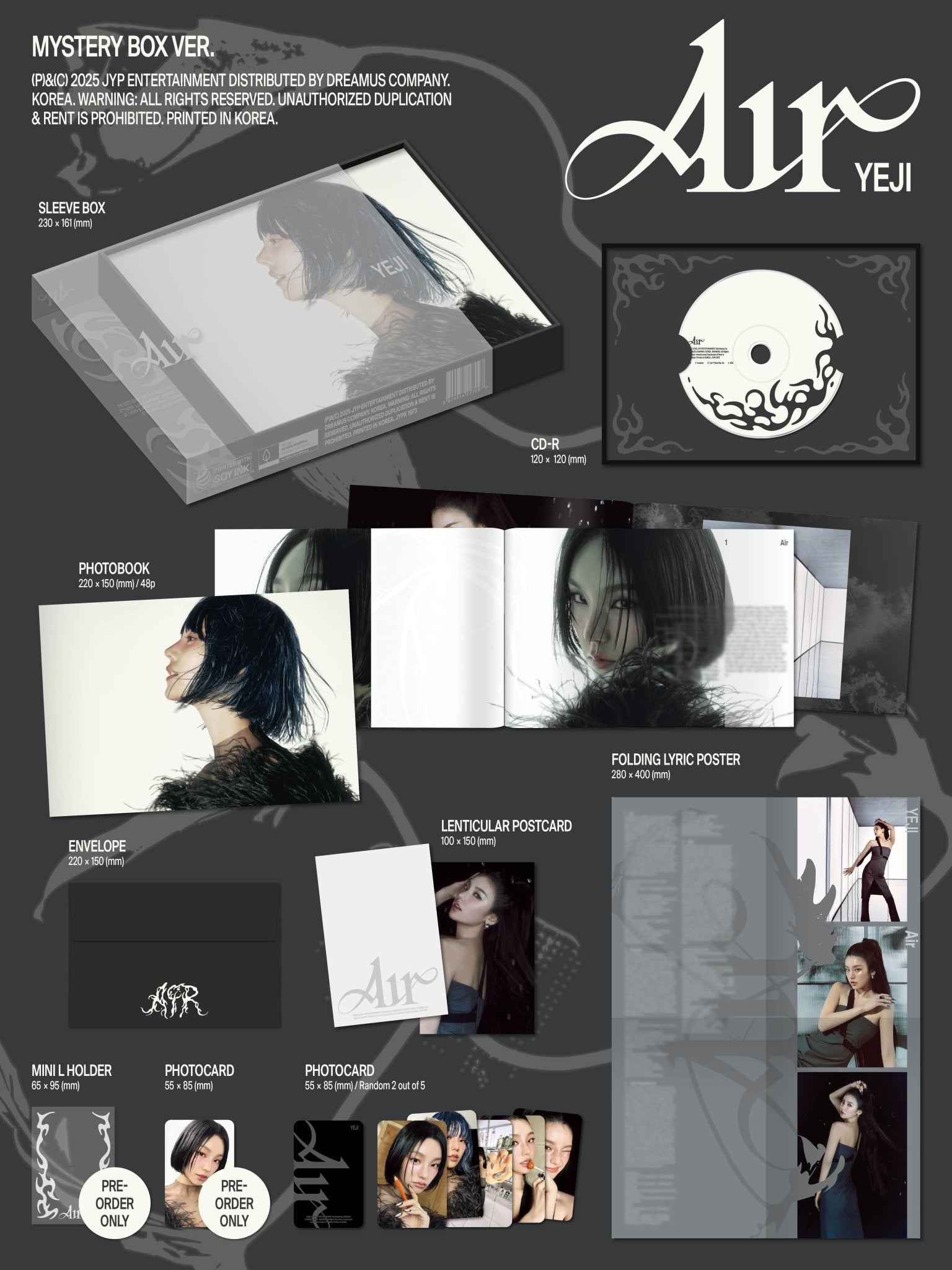 YEJI (ITZY) 1st Mini Album Air (Mystery Box Version) – album ( / / ) | HobiEgo