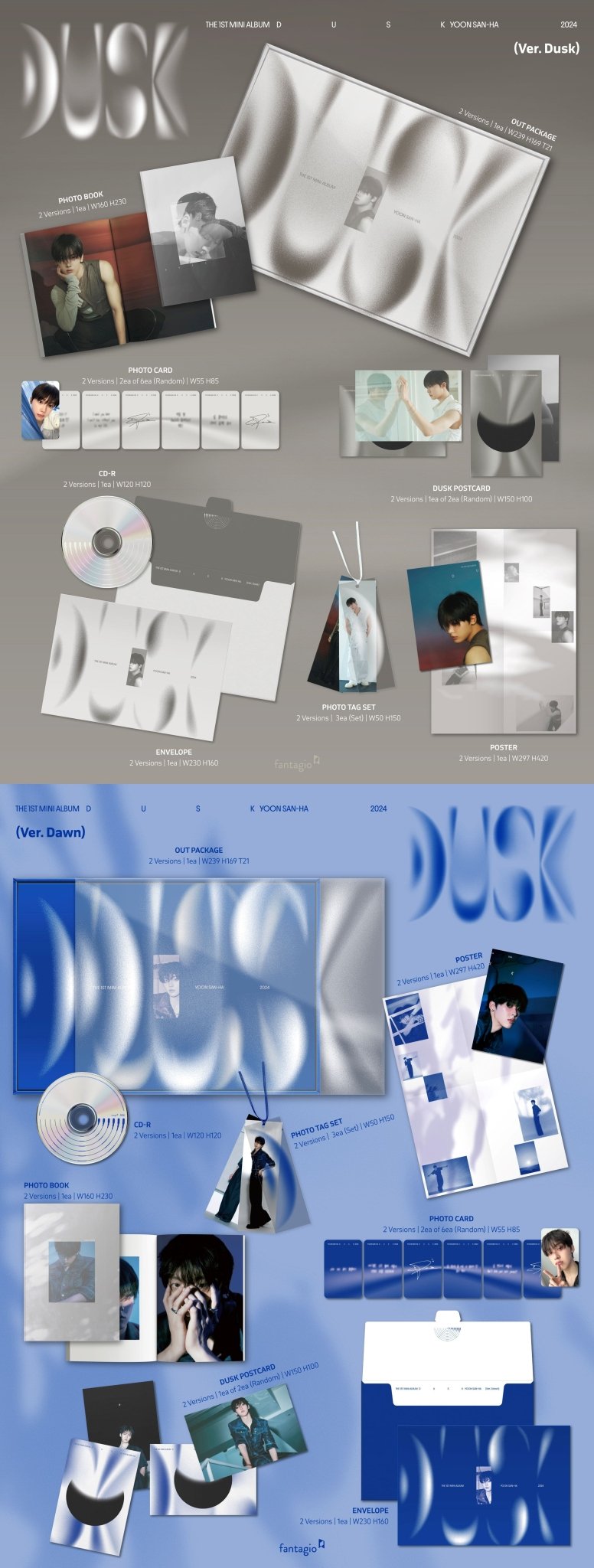 YOON SANHA (ASTRO) 1st mini Album DUSK – album (DUSK (Grey) / / ) | HobiEgo