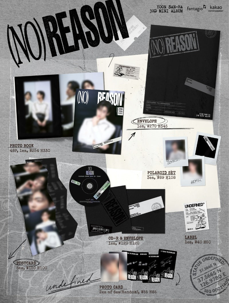 YOON SANHA (ASTRO) 3rd Mini Album NO REASON – album 8804775473326 (UNDEFINED / / ) | HobiEgo K - pop Shop