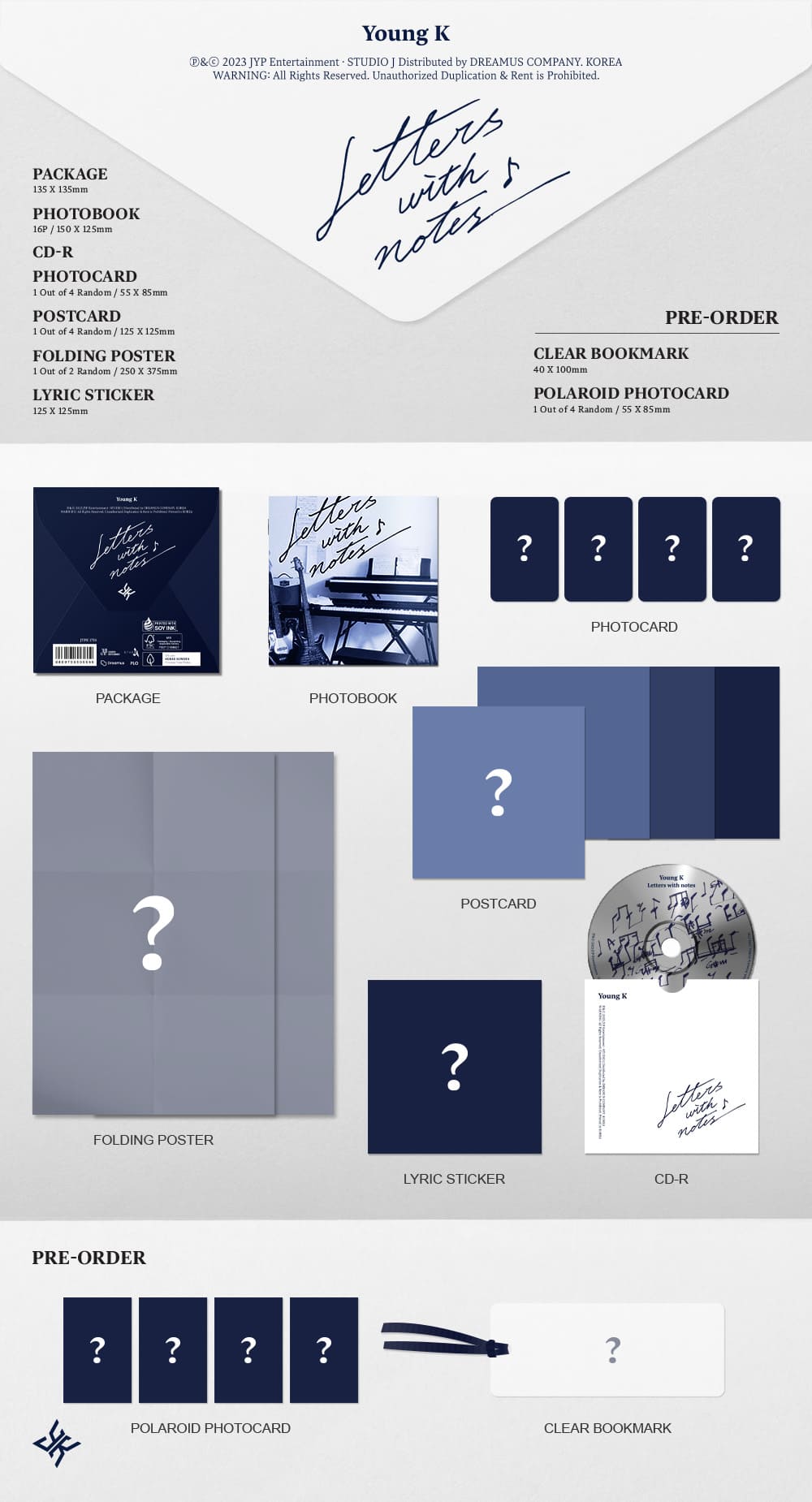 Young K DAY6 1st Full Album [Letters with notes] (Digipack Version) – album ( / / ) | HobiEgo