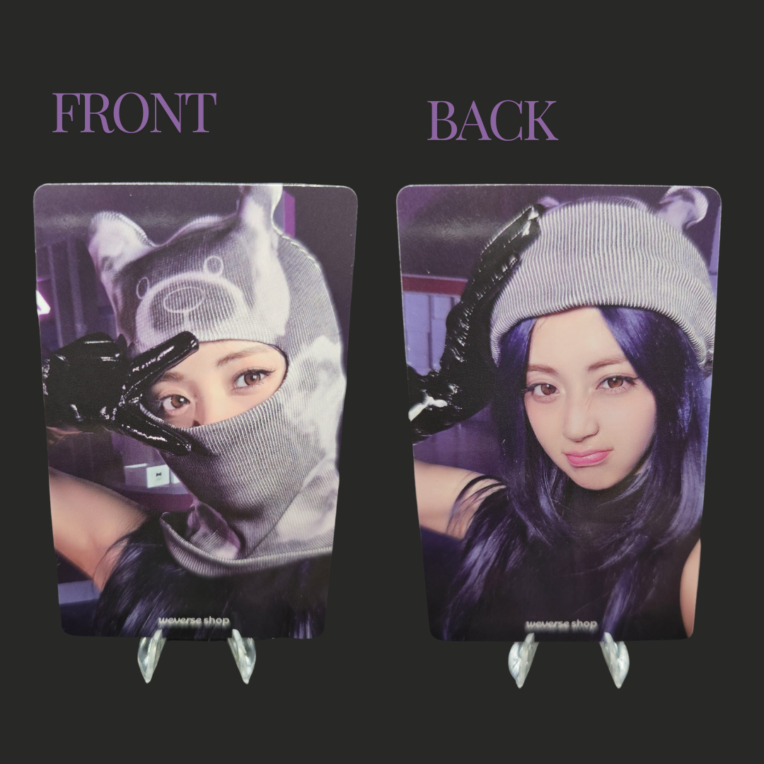 LE SSERAFIM 4th Mini Album CRAZY Weverse Photocards Balaclava Version