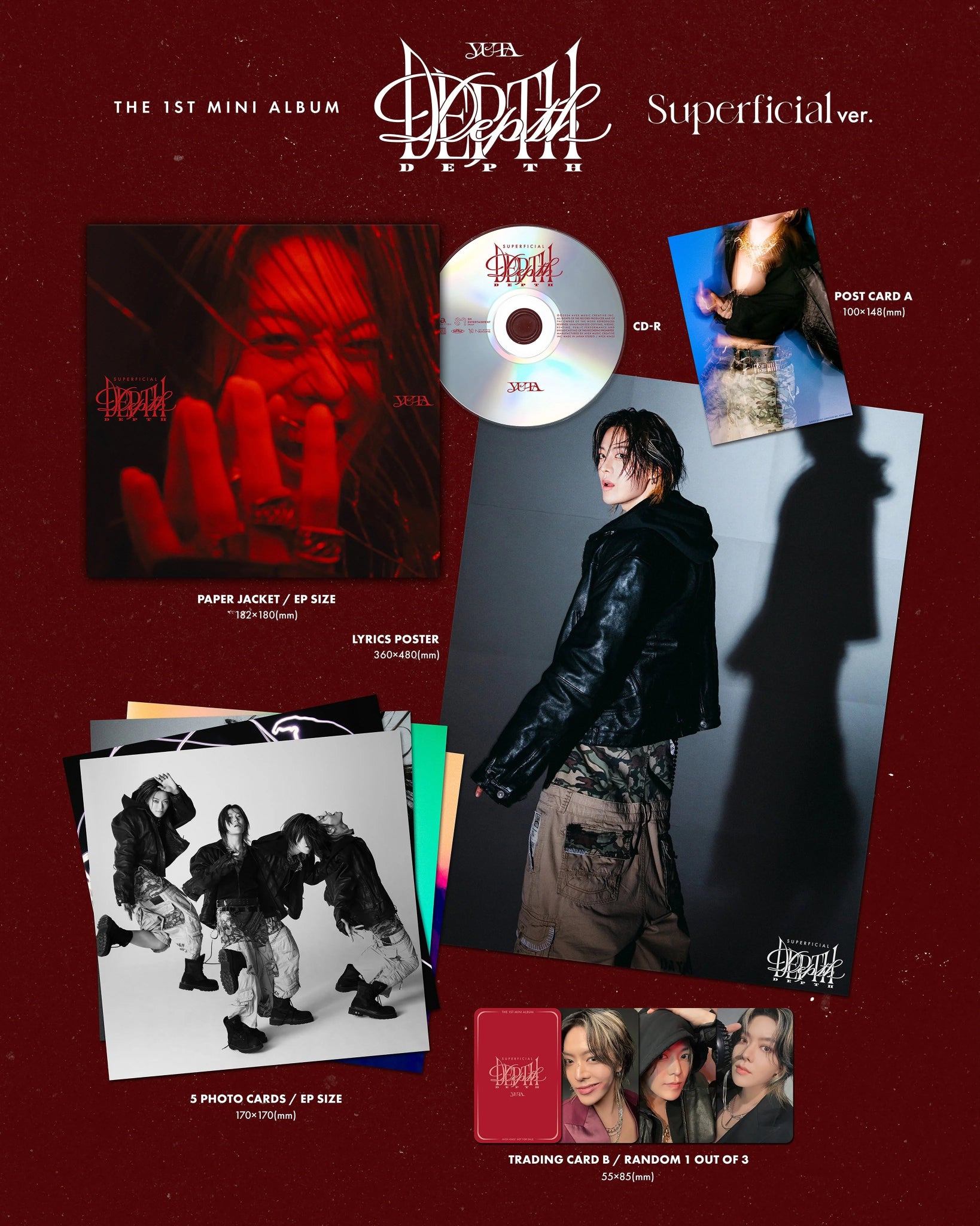 YUTA (NCT) 1st Mini Album Depth (Superficial Version) – album ( / / ) | HobiEgo