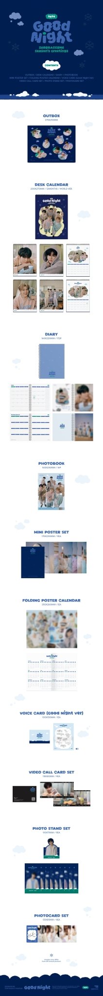 ZEROBASEONE 2024 Season's Greetings Good Night + Aladin POB Set – Season's Greetings ( / / ) | HobiEgo