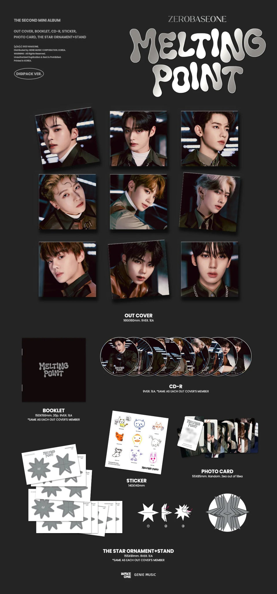 ZEROBASEONE 2nd Mini Album MELTING POINT (Digipack Version) – album (Sung Han Bin / / ) | HobiEgo