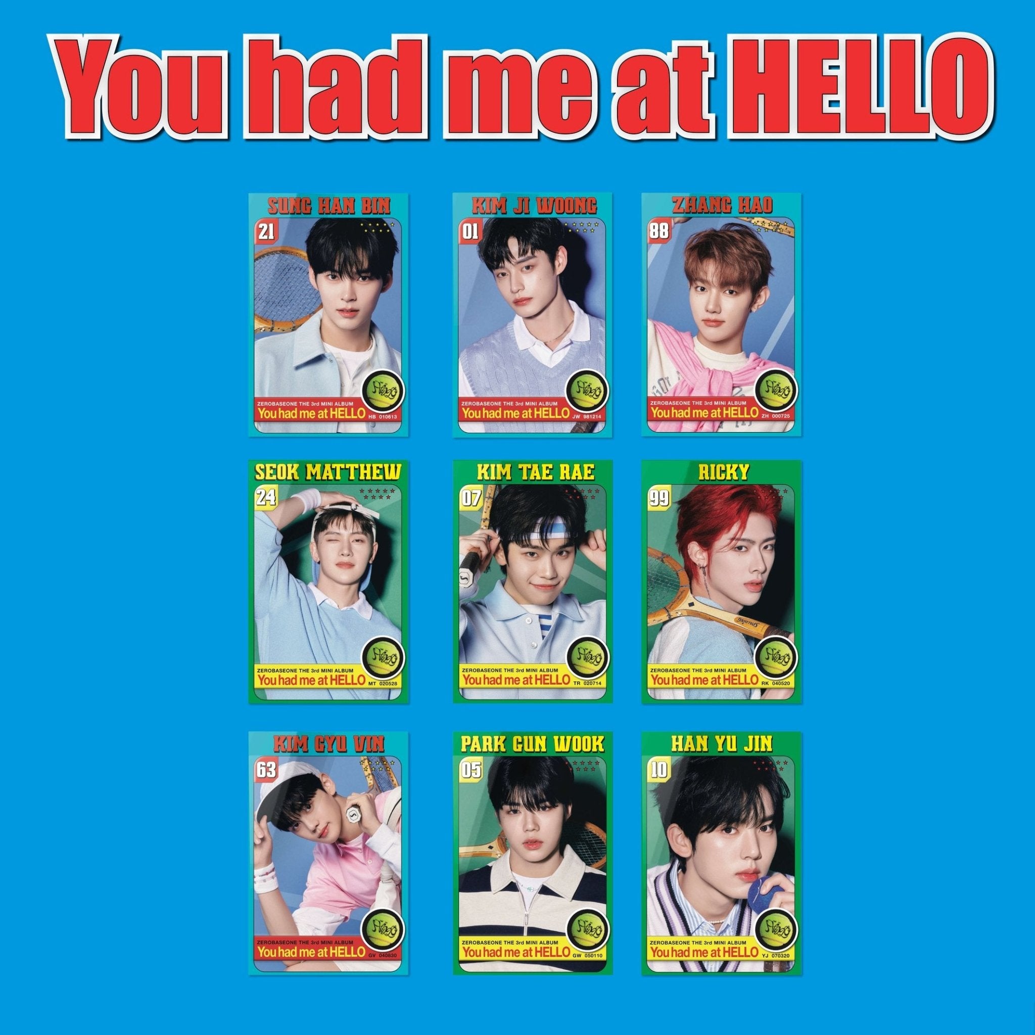 ZEROBASEONE 3rd Mini Album You had me at HELLO (POCAALBUM) – album (Sung Han Bin / / ) | HobiEgo