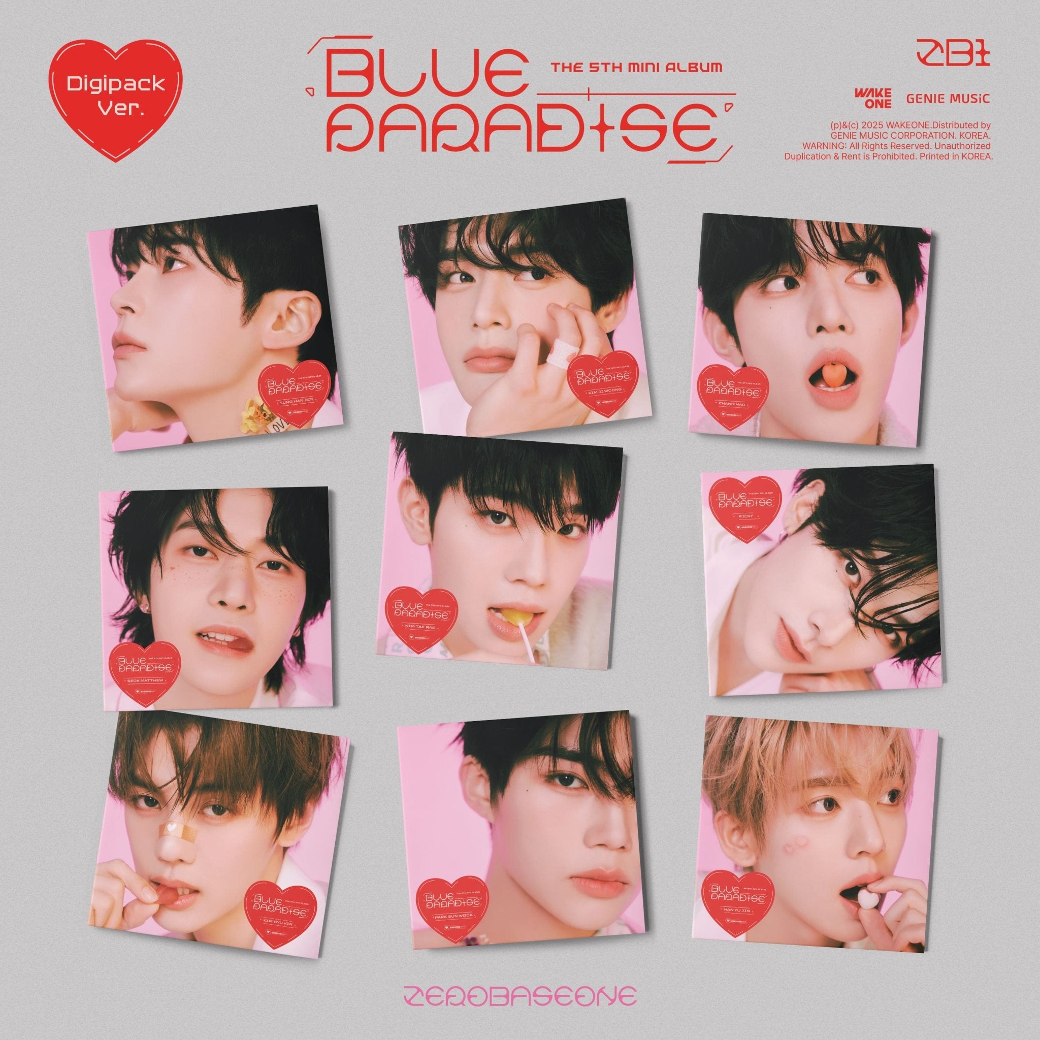 ZEROBASEONE 5th Mini Album BLUE PARADISE (Digipack Version) – album (Sung Han Bin / / ) | HobiEgo