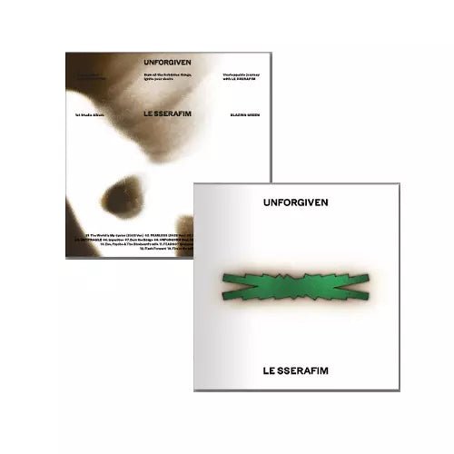 LE SSERAFIM 1st Studio Album UNFORGIVEN (COMPACT Version) – album (Blazing Green (Huh Yunjin) / / ) | HobiEgo
