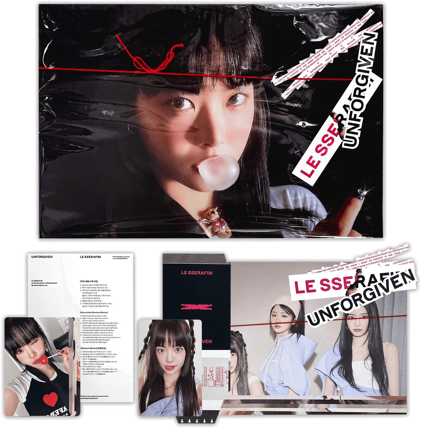 LE SSERAFIM 1st Studio Album UNFORGIVEN (Weverse Albums ver) – album (B / / ) | HobiEgo